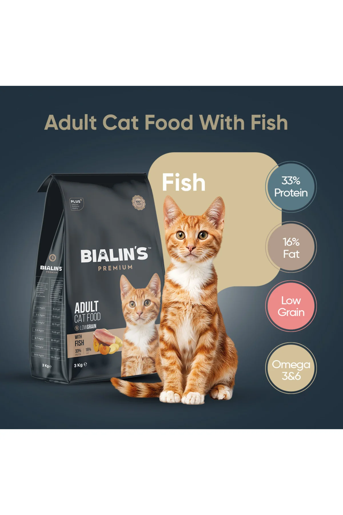 Premium Yetişkin Kedi Maması Balıklı 3 Kg