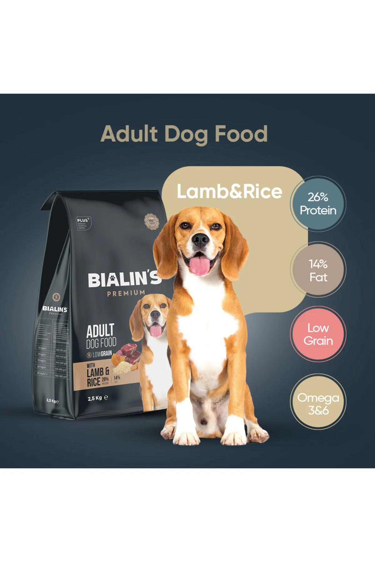 Premium Yetişkin Köpek Maması Kuzu & Pirinçli 2.5kg Premium Yetişkin Köpek Maması Kuzu & Pirinçli 2.5kg