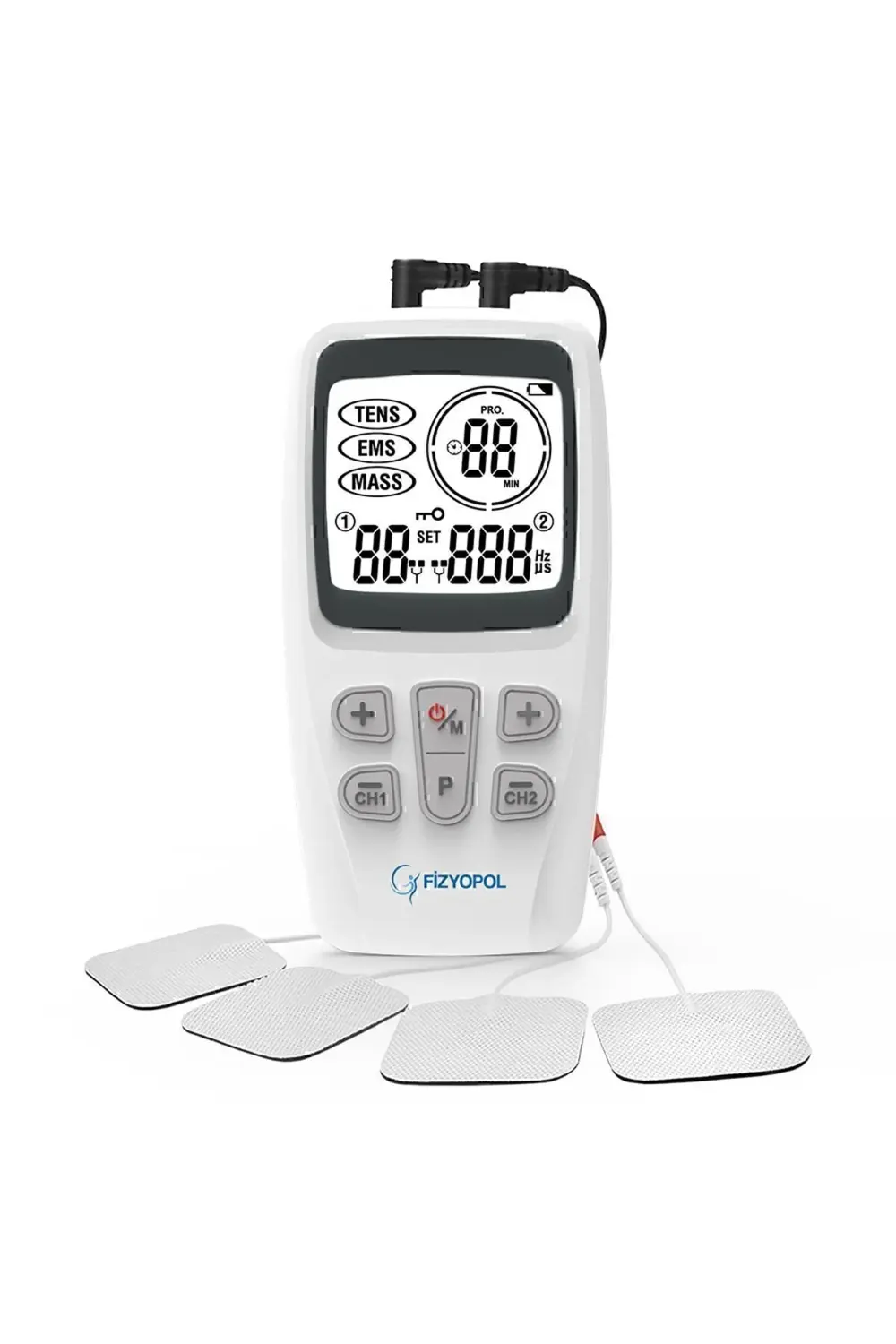 Premium,2 Kanallı Fizik Tedavi Tens Cihazı Dijital Portatif Tens,