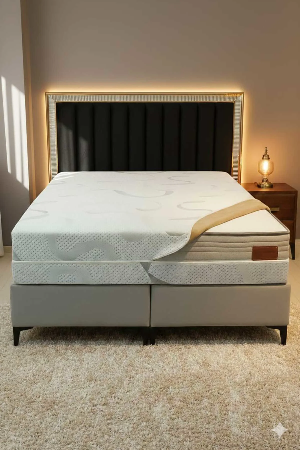 Premium,Yatak Pedi & şiltesi Fermuarlı Yatak Kılıfı