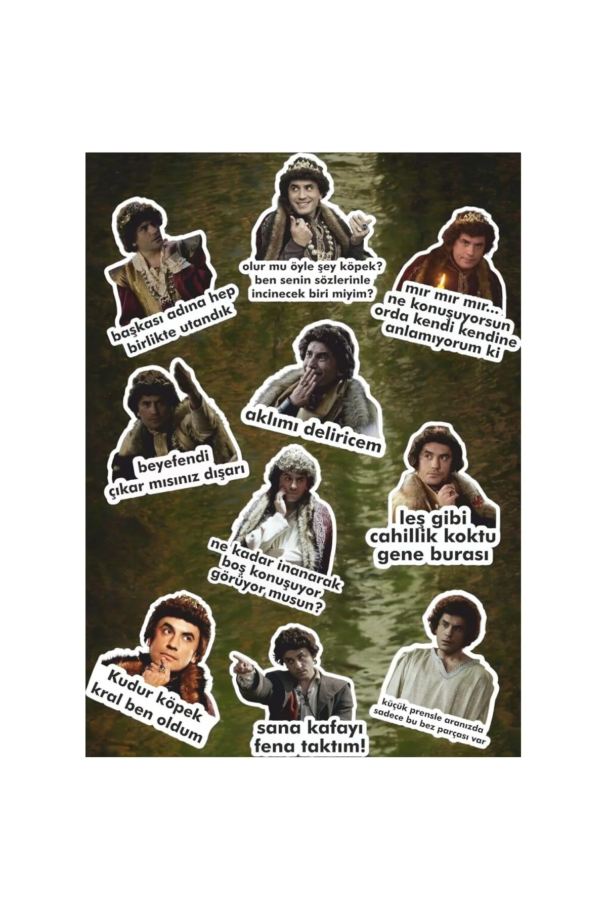 Prens Dizisi Sticker Set Telefon Laptop Notebook Tablet Defter Et