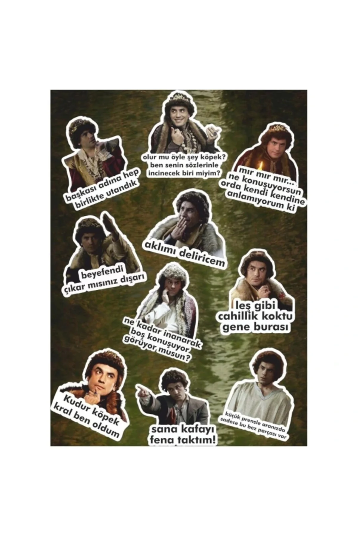Prens Dizisi Sticker Set Telefon Laptop Notebook Tablet Defter Etiket