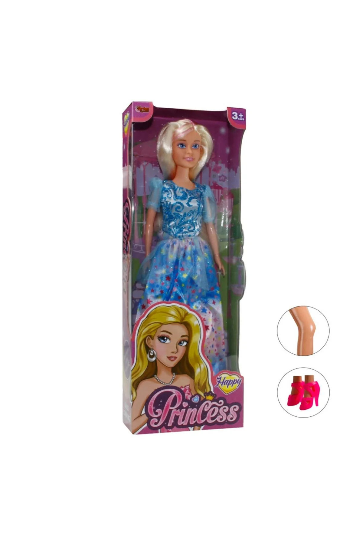 Prenses Bebek 30 cm - 66774 -1 - Mavi (Lisinya)