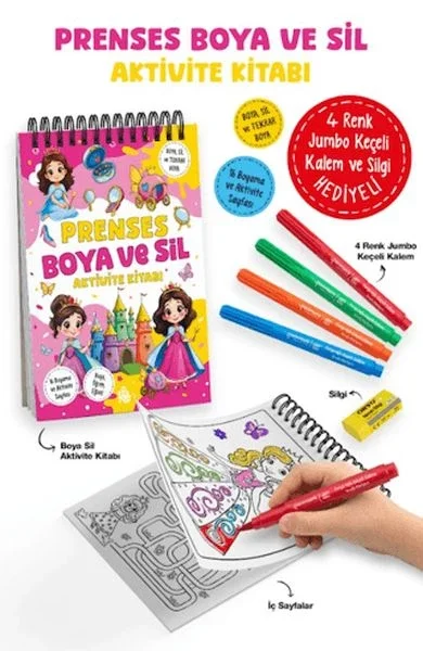 Prenses - Boya ve Sil Aktivite Kitabı / 3 Yaş + Fiyatı, Yorumları ve Özellikleri