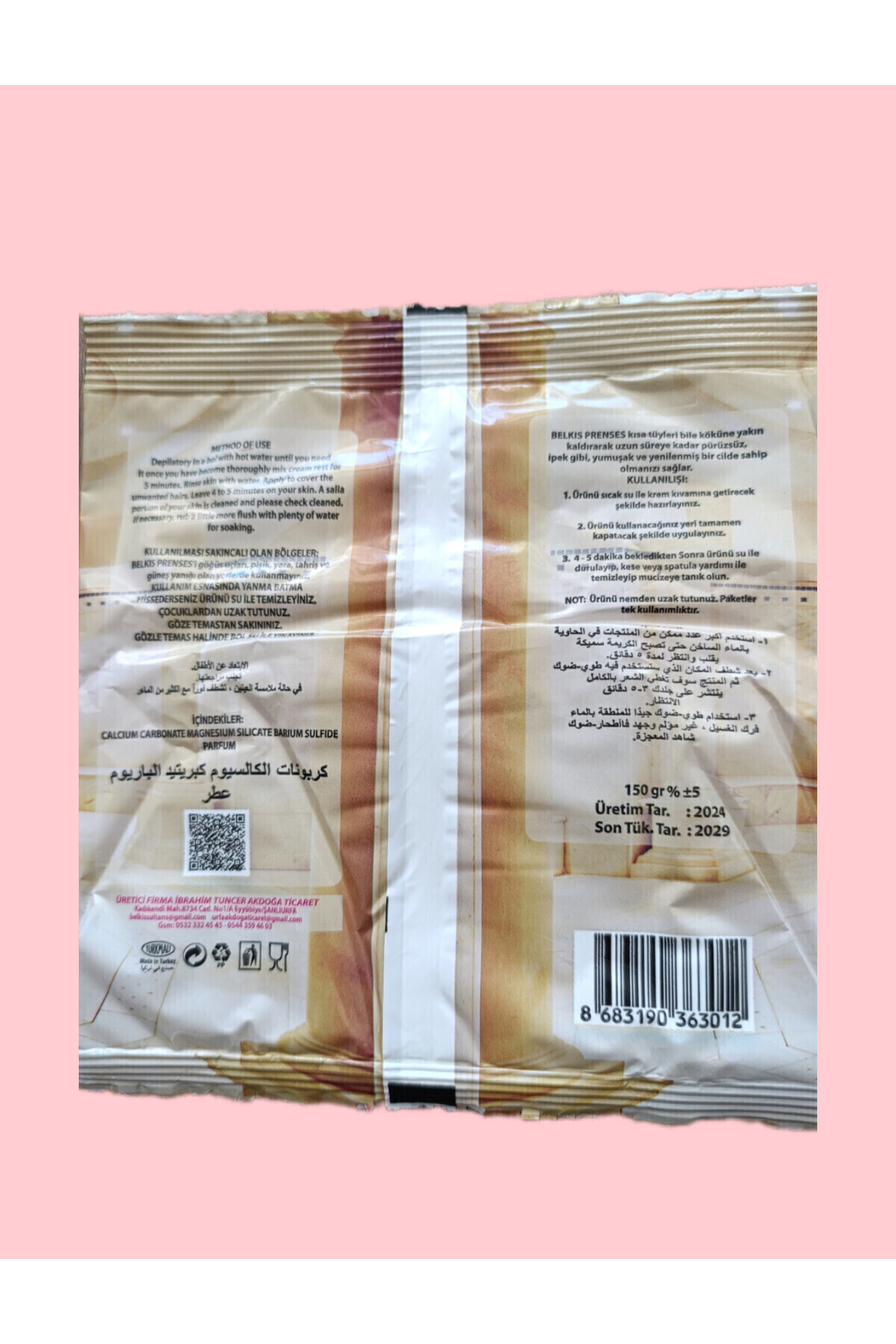 Prensess Prenses Gül Kokulu Tüy Dökücü Toz - Hamam Otu 150Gr X 10 Paket Kö