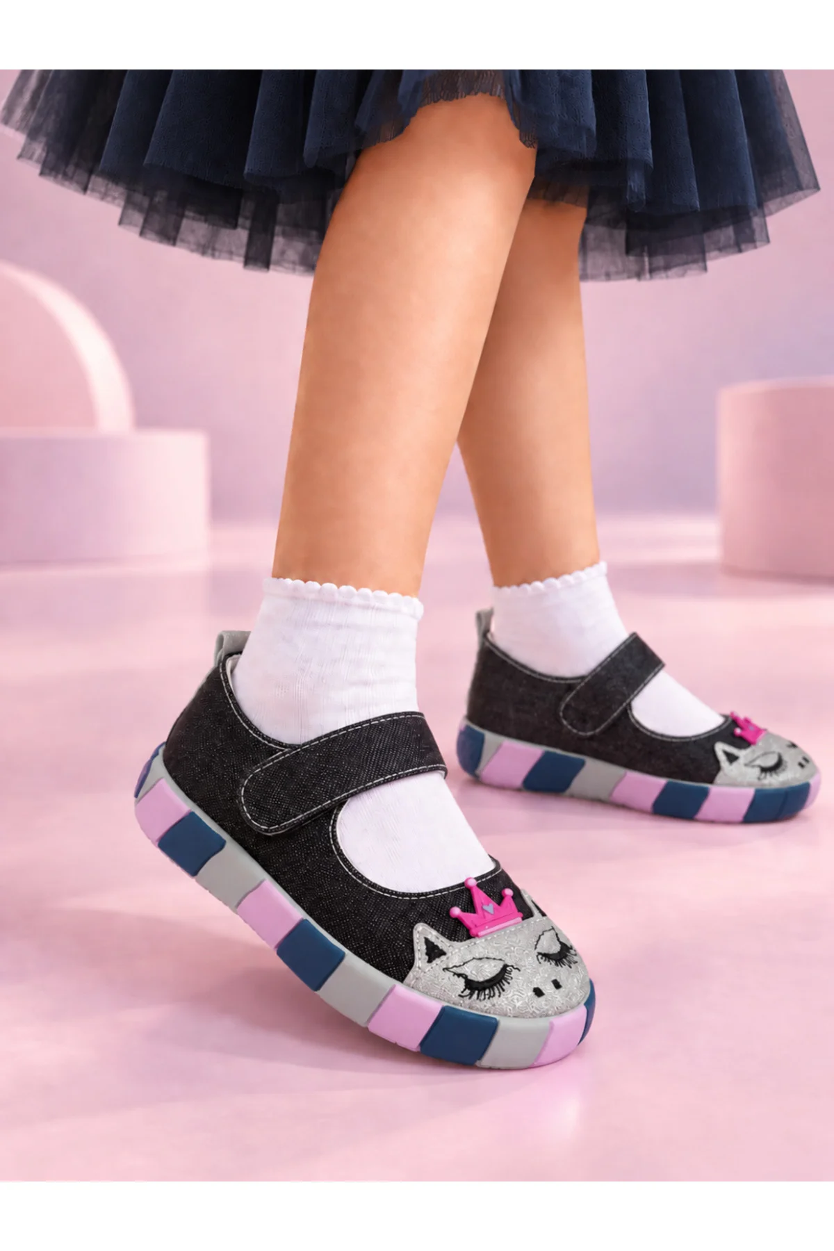 Prenses Parlak Denim Kız Çocuk Babet Sneaker Prenses Parlak Denim Kız Çocuk Babet Sneaker