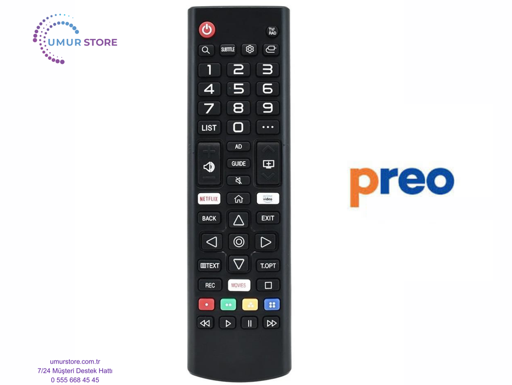 Preo PR43DAB540 Webos Smart Televizyon Kumandası-Mikrofonsuz Preo PR43DAB540 Webos Smart Televizyon Kumandası-Mikrofonsuz