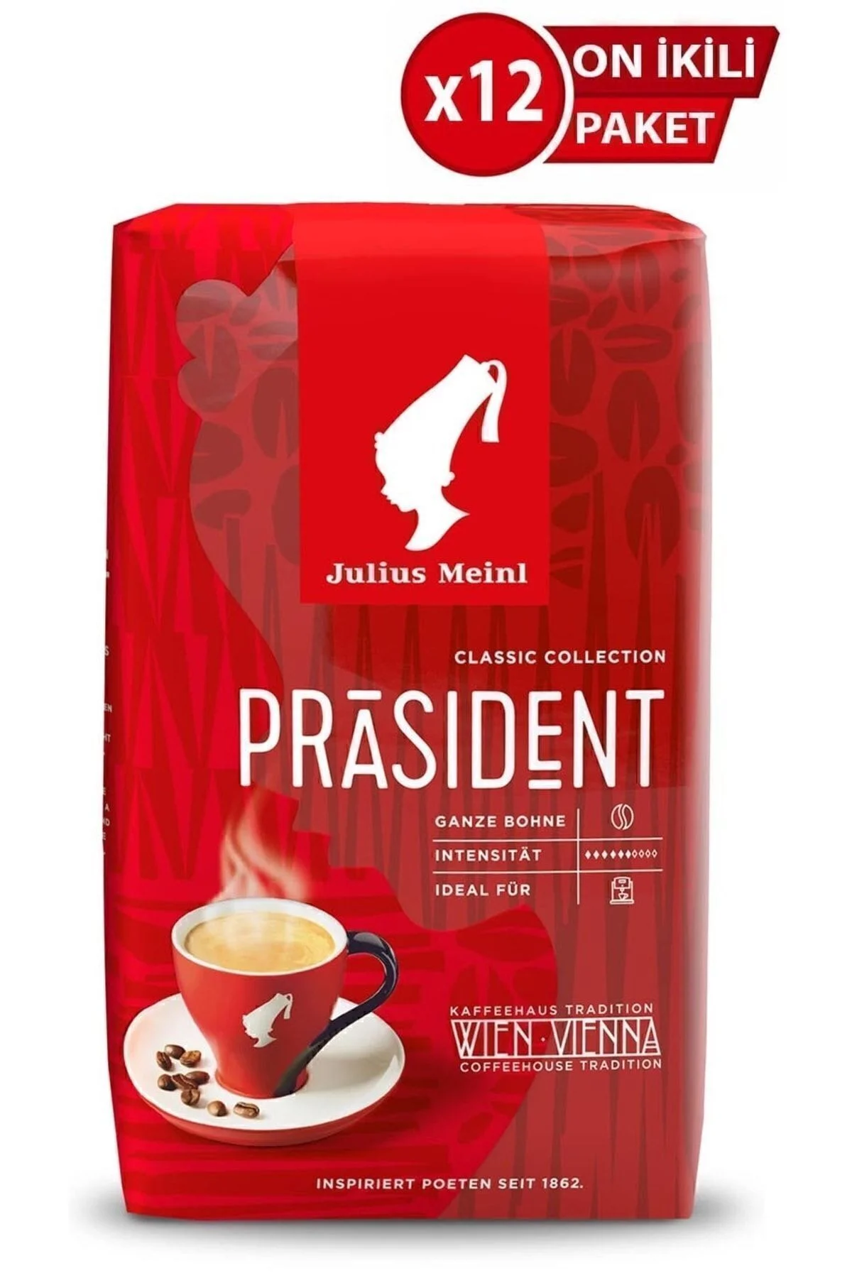 President Çekirdek Kahve 500g X 12 Adet President Çekirdek Kahve 500g X 12 Adet