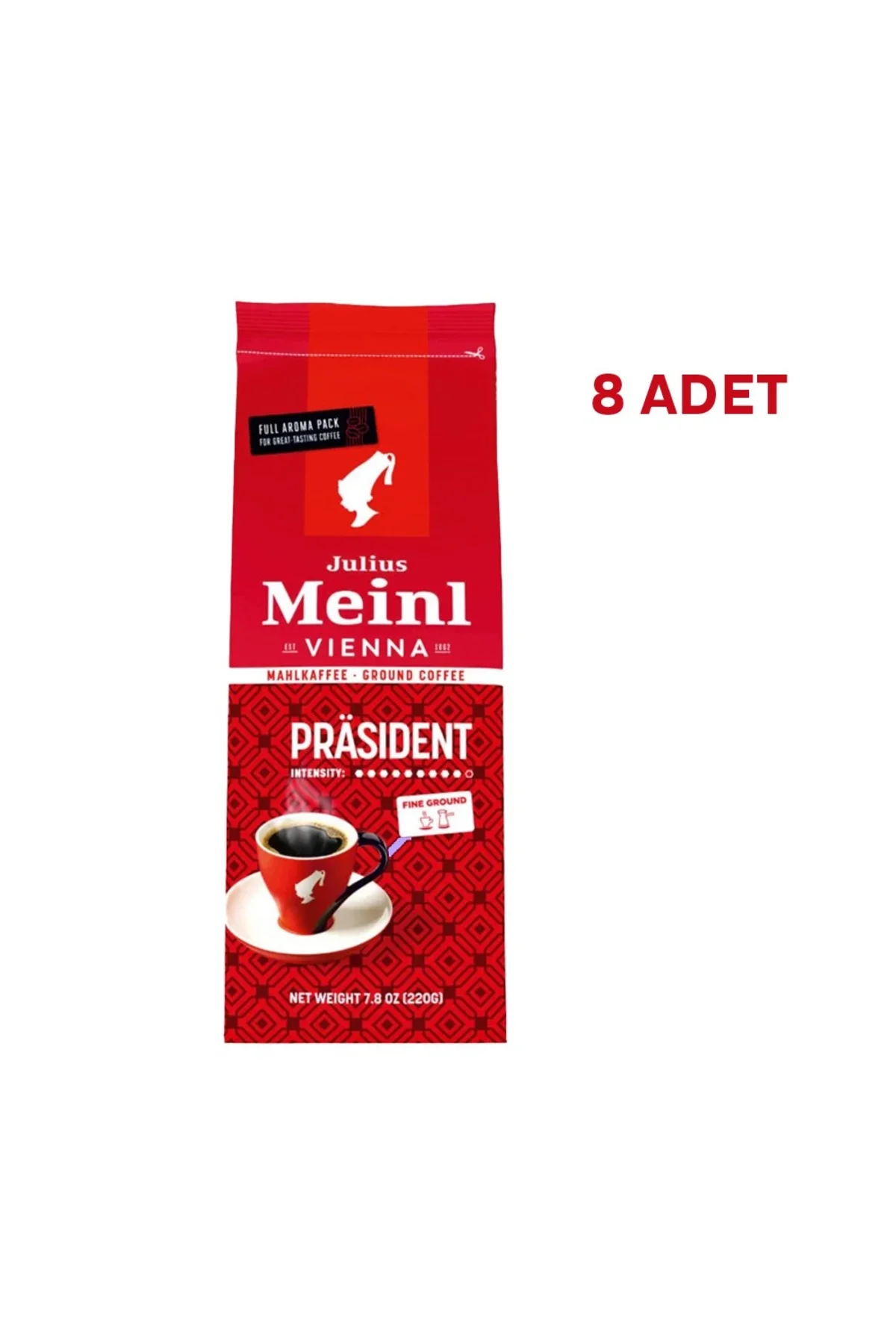 President Filtre Kahve 220g x 8 adet President Filtre Kahve 220g x 8 adet