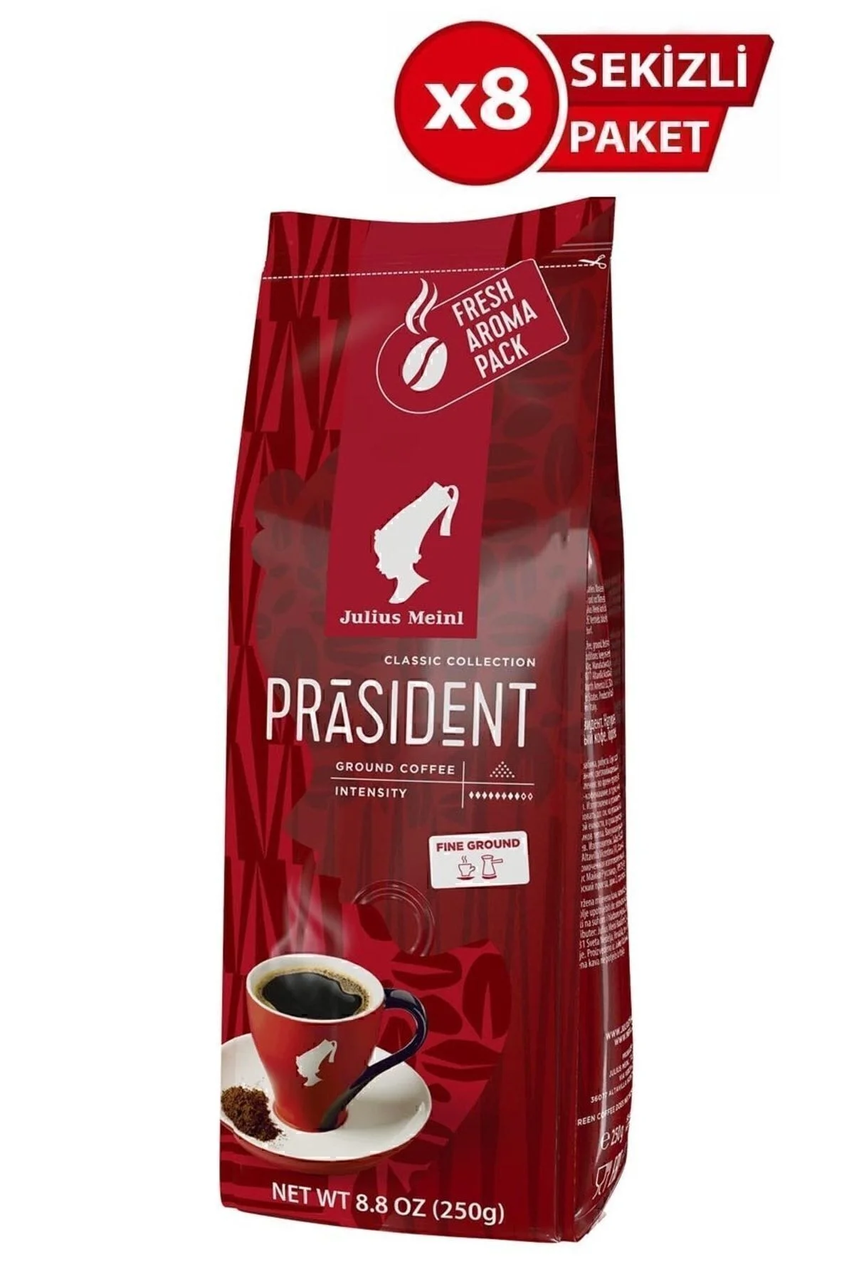President Filtre Kahve 220g X 8 Adet President Filtre Kahve 220g X 8 Adet