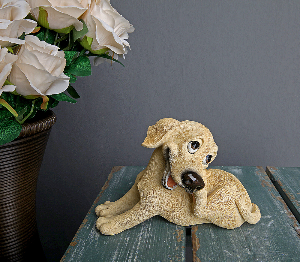 Pretty Oturan Mutlu Köpek Biblo 19cm