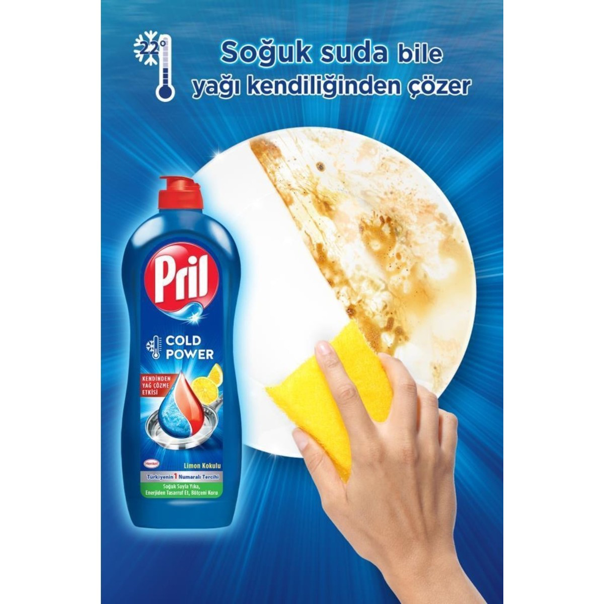 Pril  Elde Yikama Sivi Bulaşik Deterjani 4 X 675G 'Limon 5+ Etki, 