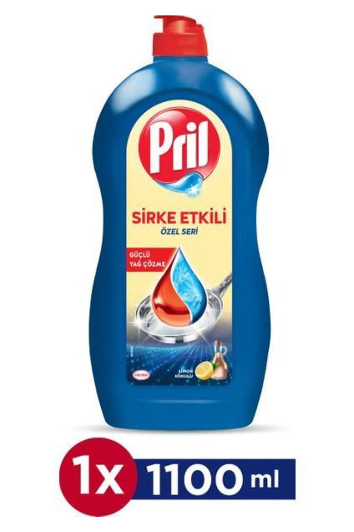 PRİLSirke Gücüyle 1100 ml Bulaşık Deterjanı 2’li Özel Seri Parlak