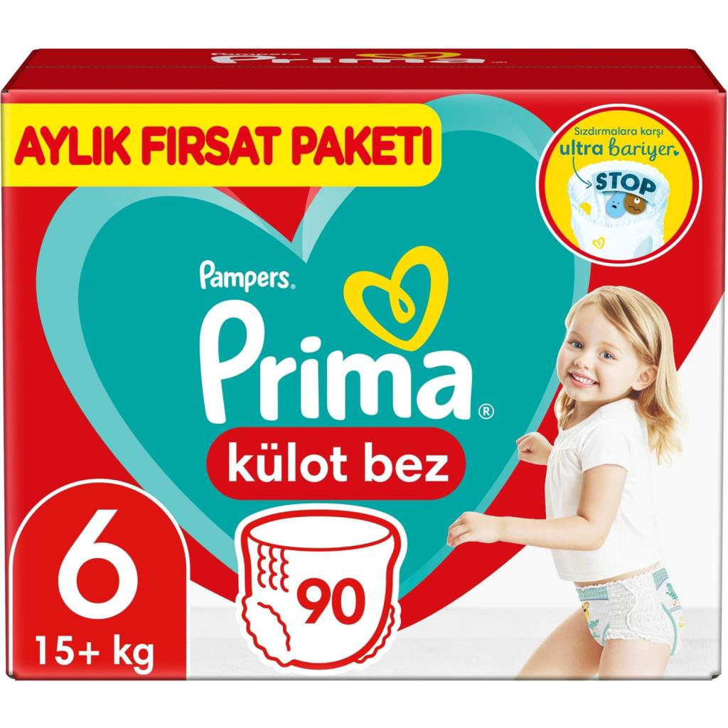 Prima Külot Bebek Bezi Aylık Fırsat Paketi 6 Beden 90 Adet Prima Külot Bebek Bezi Aylık Fırsat Paketi 6 Beden 90 Adet