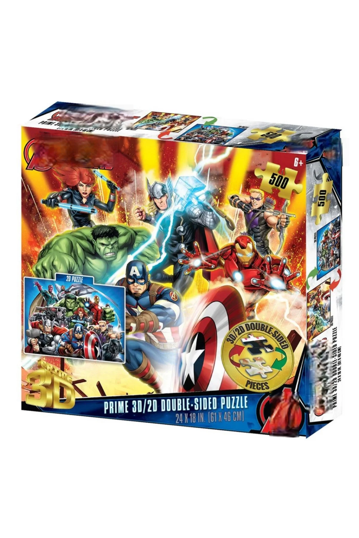 Prime 3D Çift Taraflı Puzzle 500 Parça