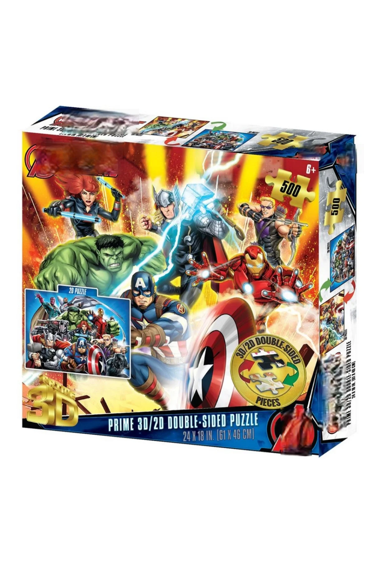 Prime 3D Çift Taraflı Puzzle 500 Parça
