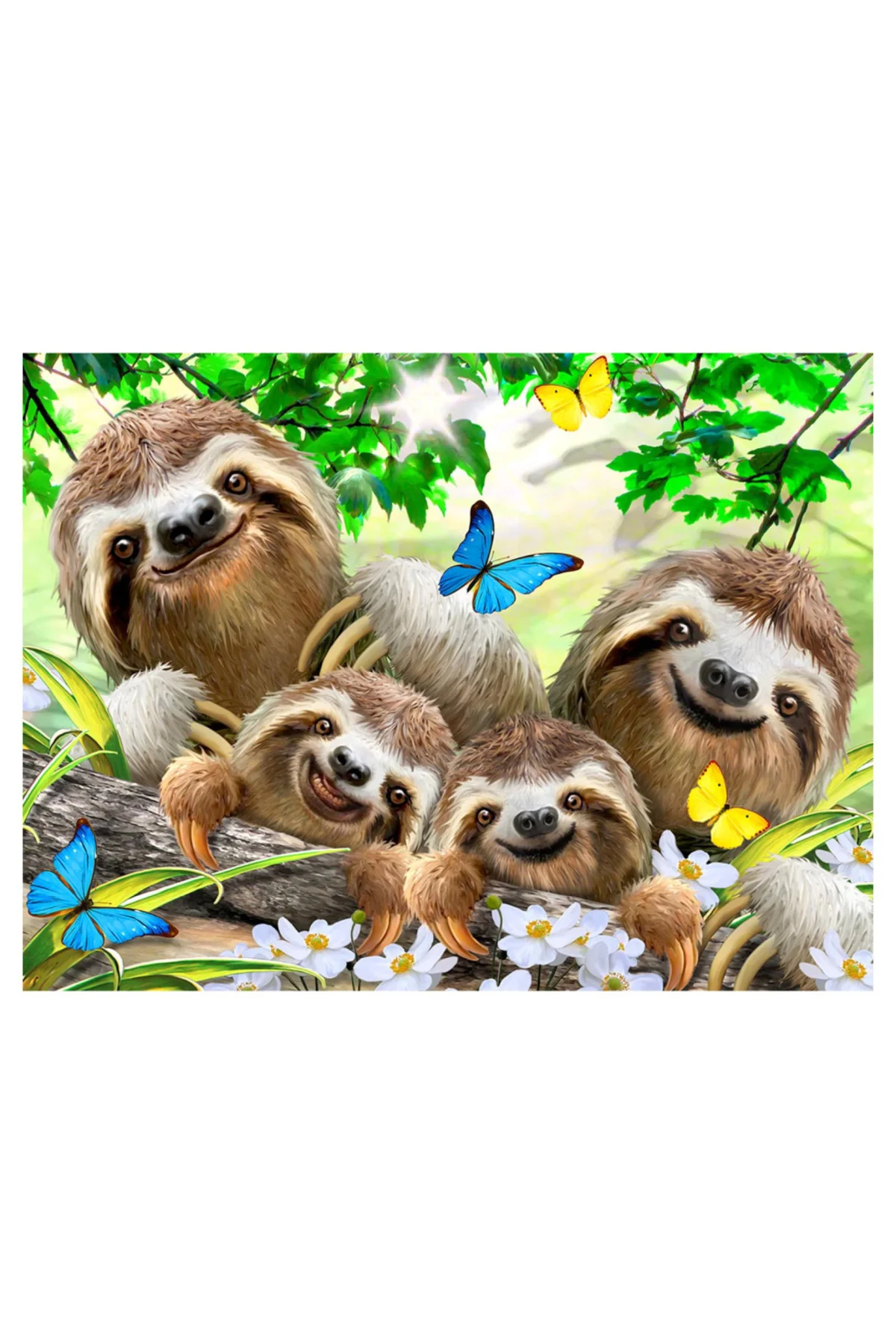 Prime 3D Tembel Hayvan Pelüş ve Selfie 48 Parça Puzzle 15804