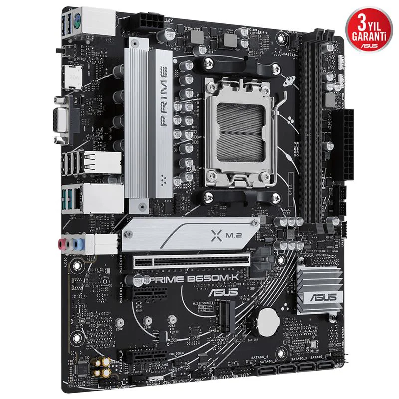 PRIME B650M-K AM5 Anakart - DDR5 6400MHz, AMD B650, Micro ATX, AM5 9000/8000/7000 Serileri ile Uyumlu Fiyatı, Yorumları ve Özellikleri
