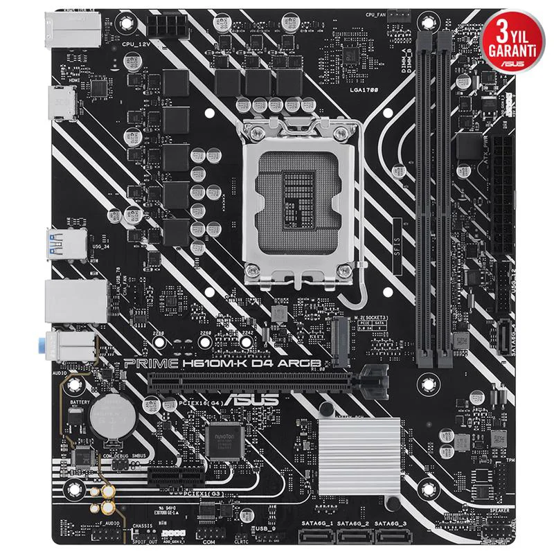 Prime H610M-K D4 ARGB Anakart – DDR4 3200MHz, Micro ATX, 12./13./14. Nesil Intel Uyumlu Fiyatı, Yorumları ve Özellikleri