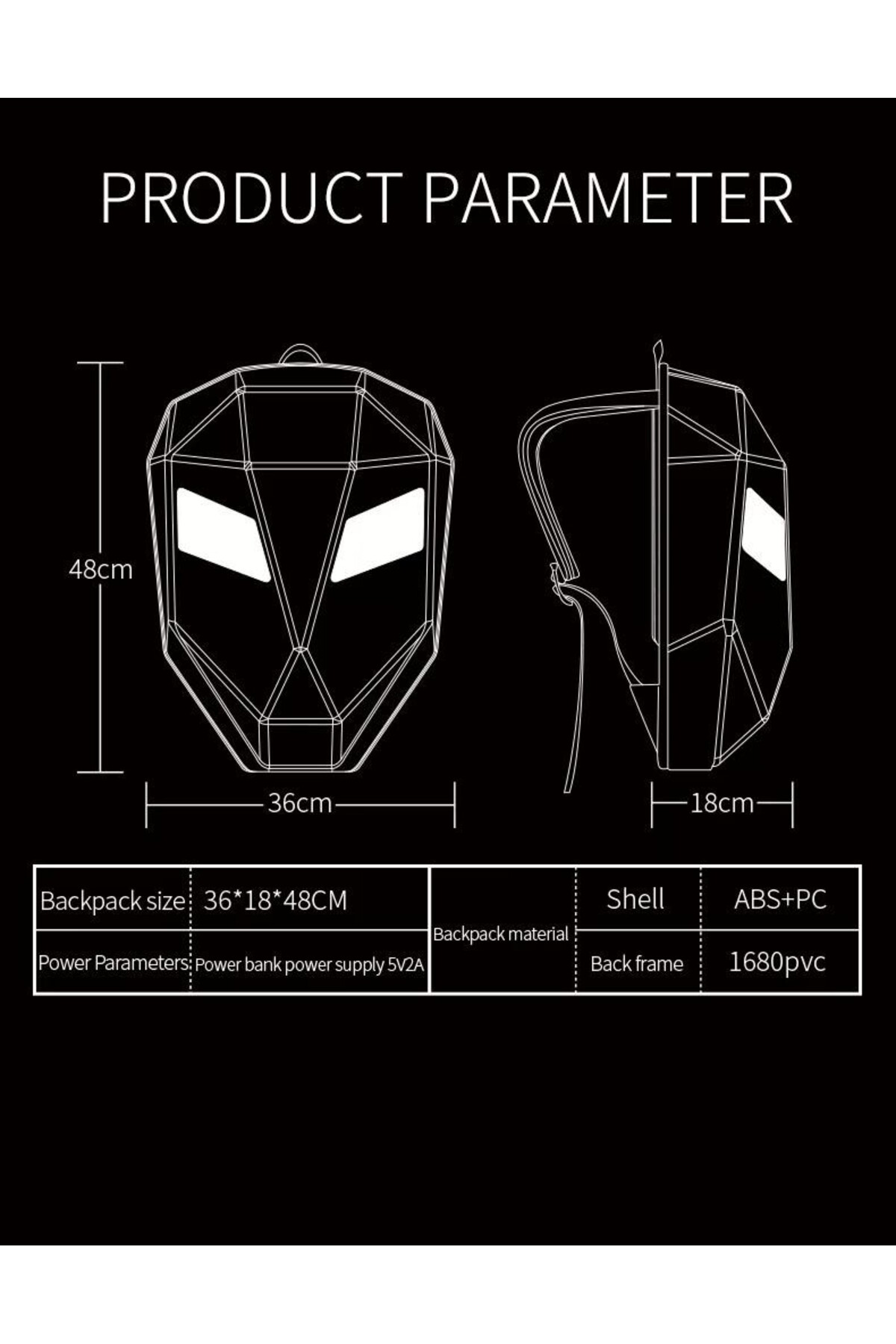 Prime Prıme Karbon, Led Gözlü Motorcu Sırt Çantası Ledli Sırt Çantası,