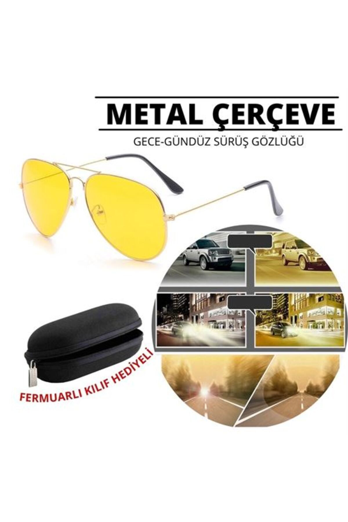 Modacar Prime Uv400 Gece Sürüş Ve Sis Gözlüğü Özel Kutulu 713533