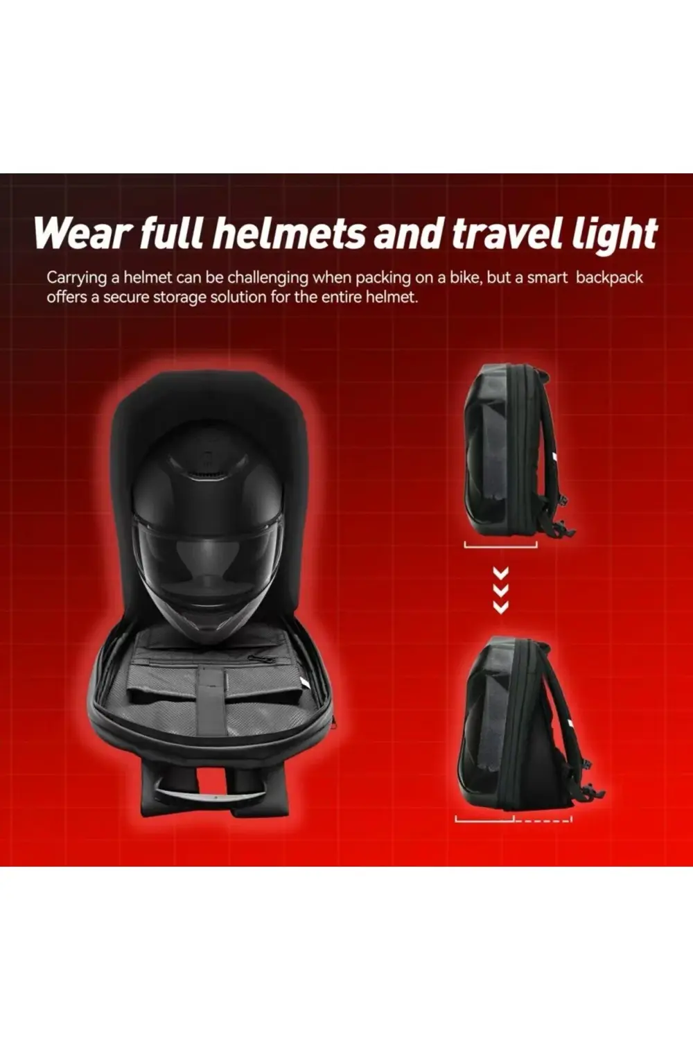 Prıme X Lıght Karbon, Motorcu Sırt Çantası Ledli Sırt Çantası, Te