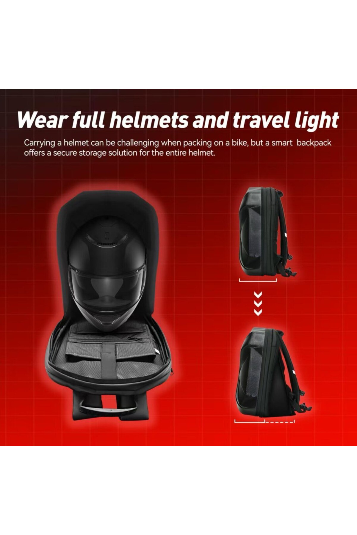 Prime Prıme X Lıght Karbon, Motorcu Sırt Çantası Ledli Sırt Çantası, Te