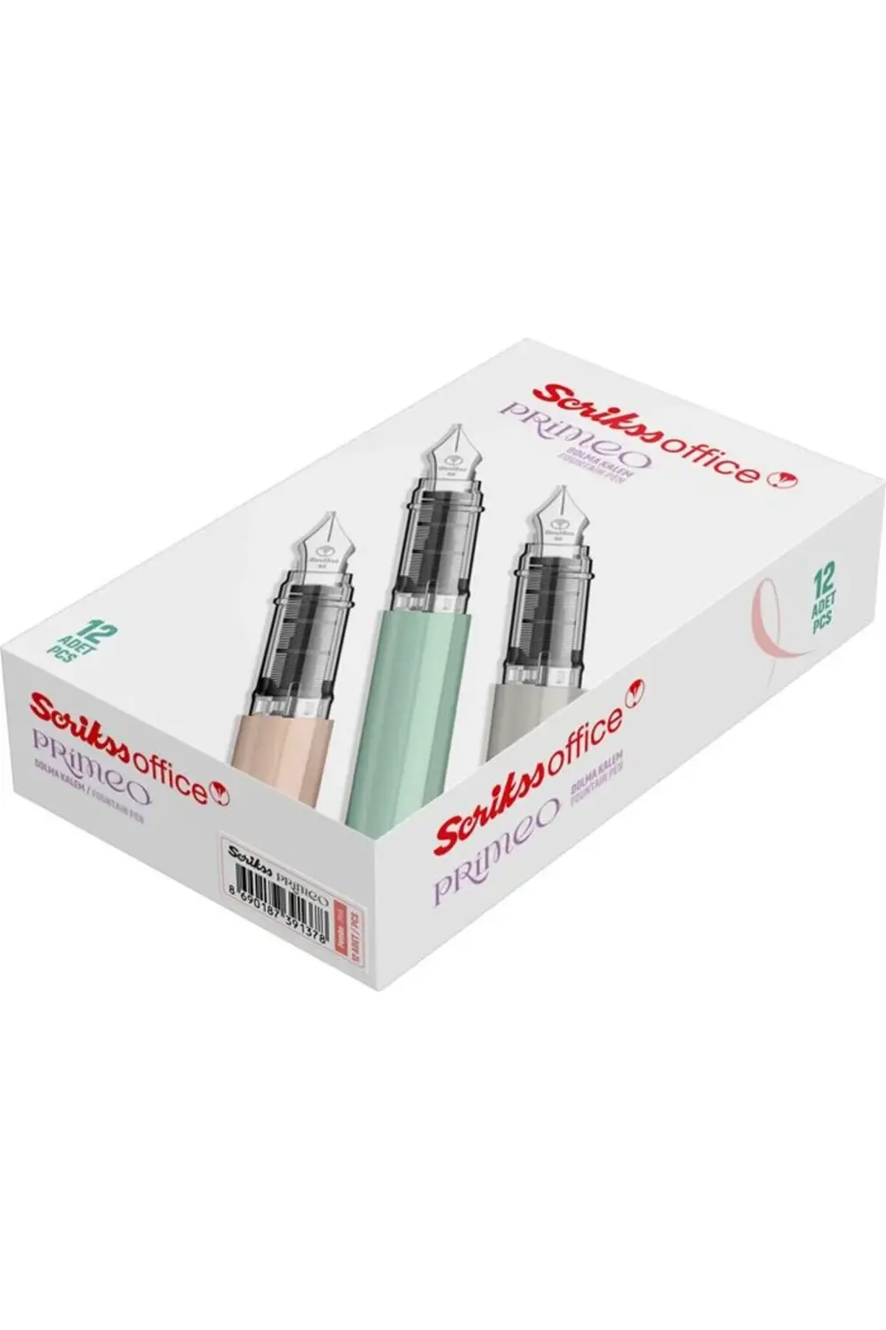 Prımeo Dolma Kalem M Uç Pembe & 6'lı Mavi Kartuş