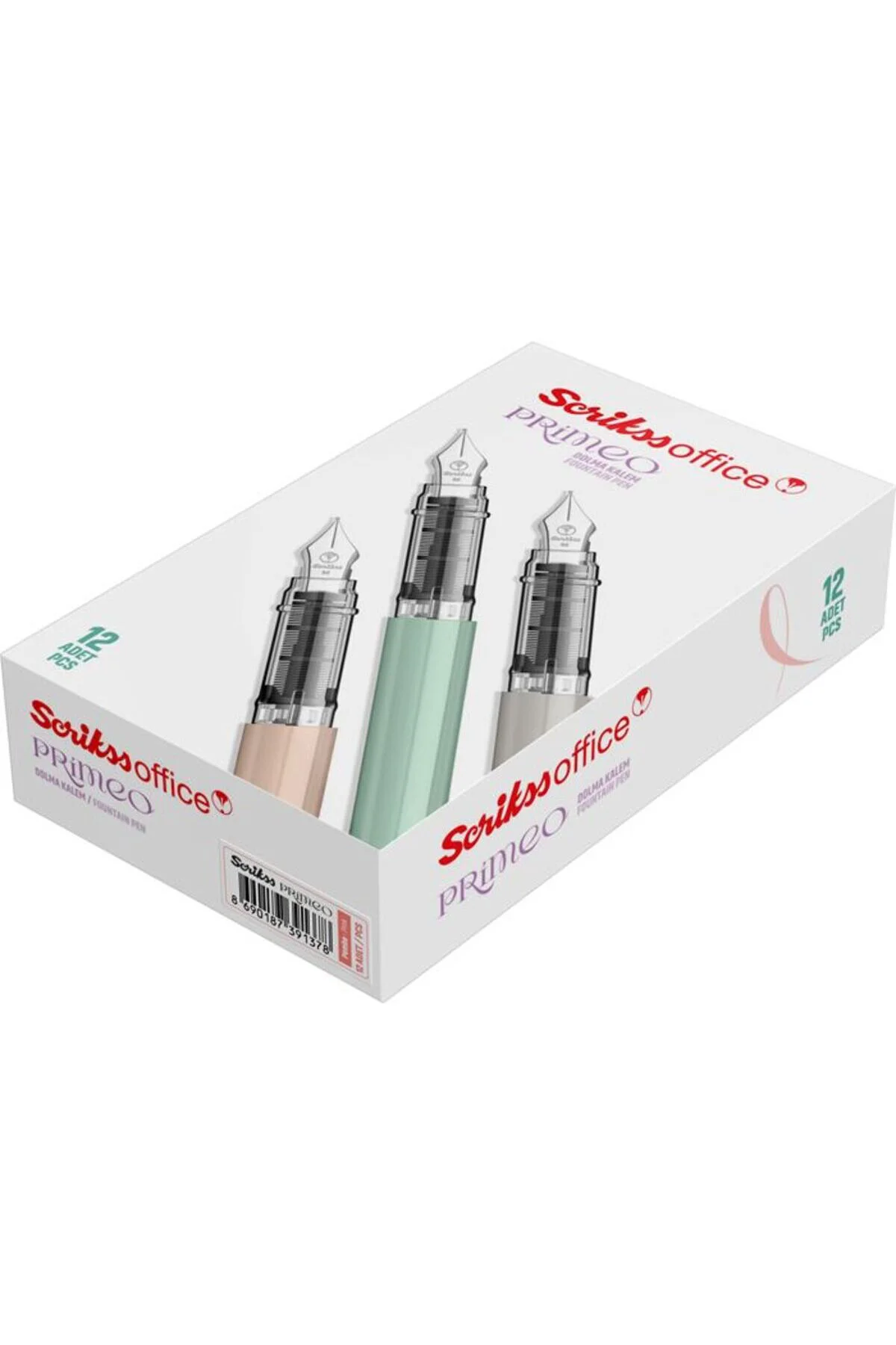 Prımeo Dolma Kalem M Uç Pembe & 6'lı Mavi Kartuş