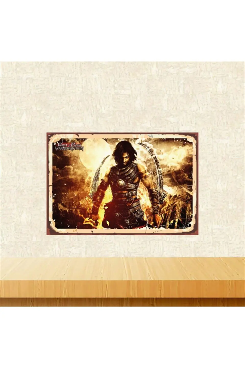 Prince Of Persia Warrior Within Tasarımlı Retro Ahşap Tablo 20-30
