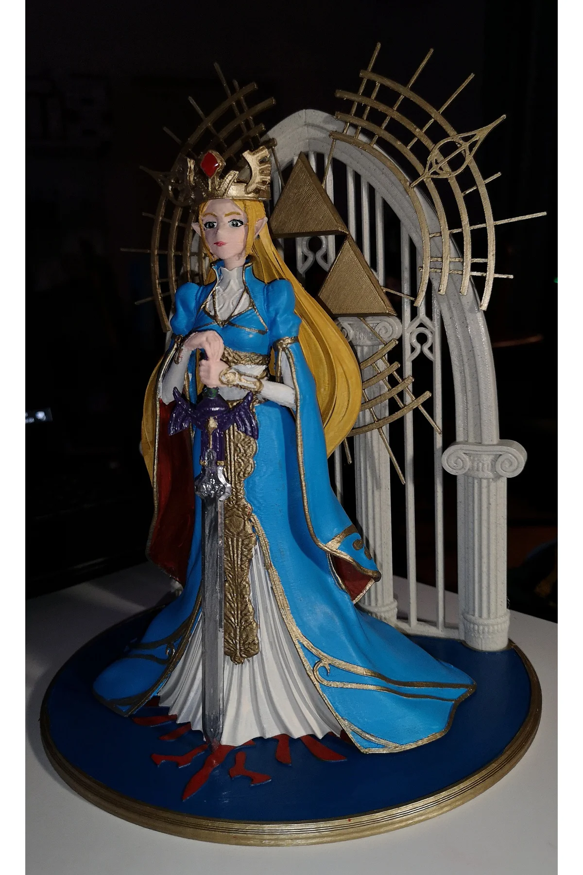 Princess Zelda Boyalı Figür Prenses Zelda Figür Büyük Boy 25CM