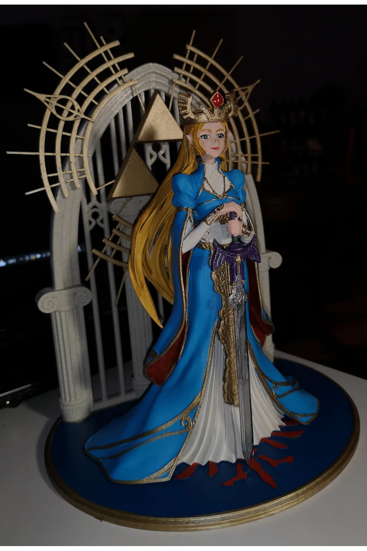 Princess Zelda Boyalı Figür Prenses Zelda Figür Büyük Boy 25CM