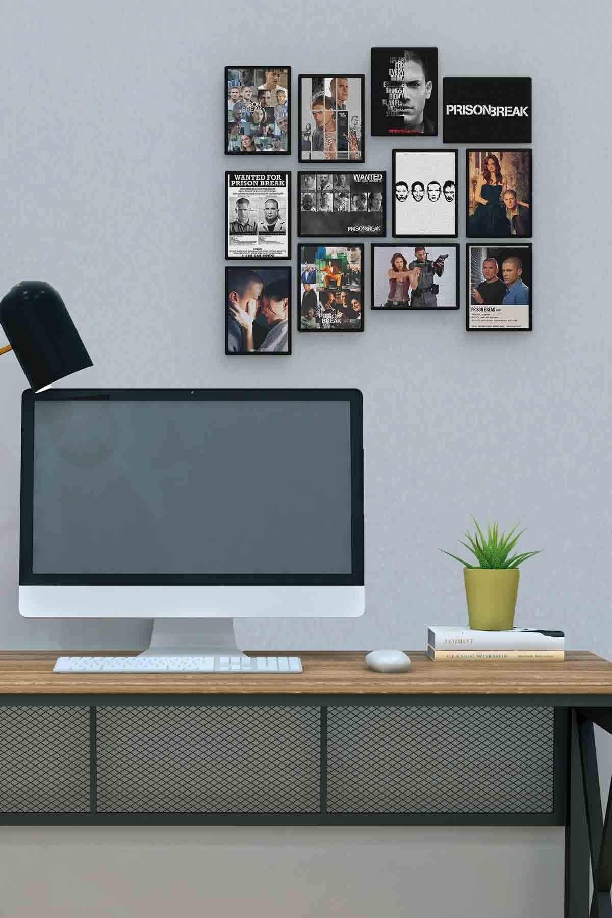 Prison Break 12 Parça Mdf (ahşap) Tablo Ofis Boyu 