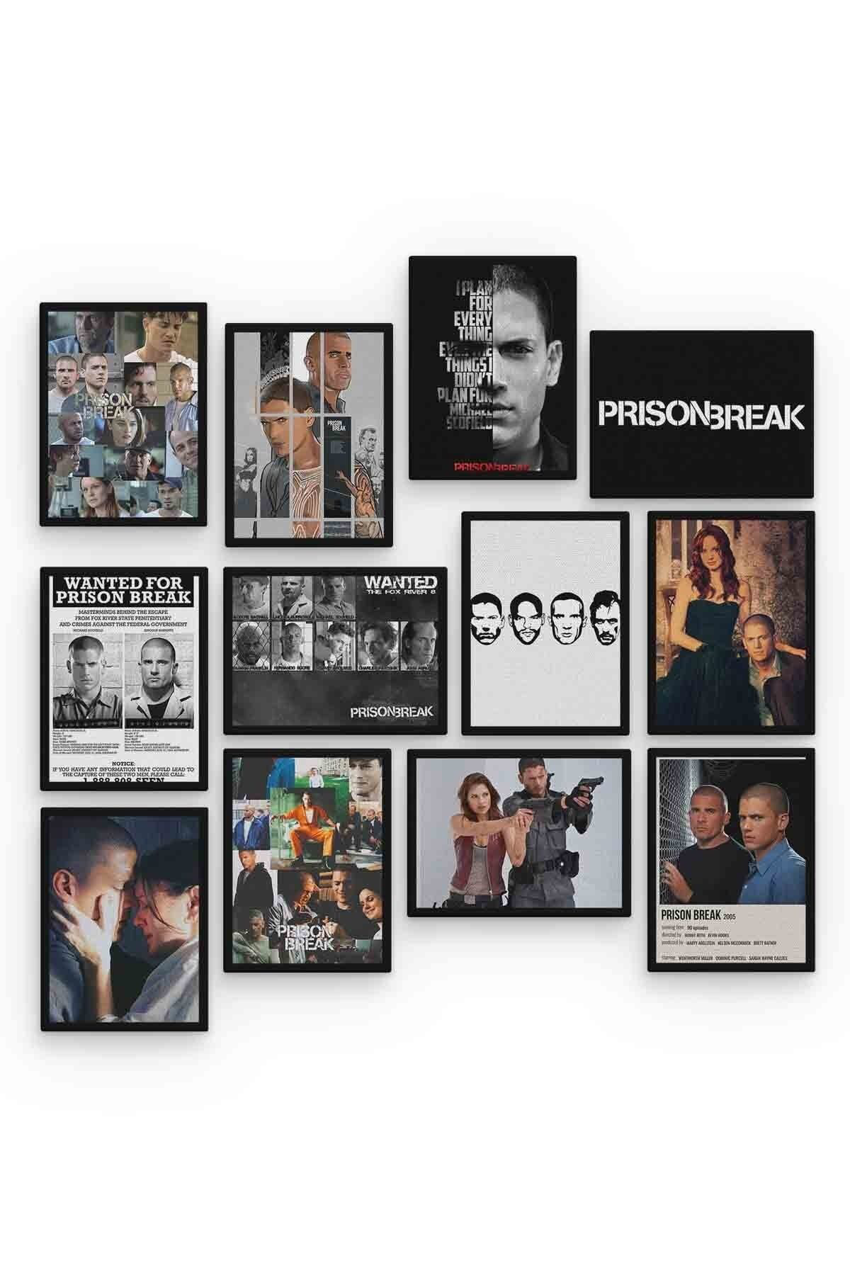 Prison Break 12 Parça Mdf (ahşap) Tablo Ofis Boyu 