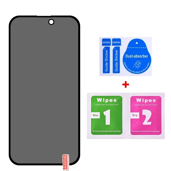 Privacy Cam iPhone 14 Pro 6.1" 3D Full Gizlilik Anti-Spy Koruyucu - Göz Kamaştırmayan Temperli Cam