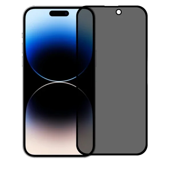 Privacy Cam iPhone 14 Pro 6.1" 3D Full Gizlilik Anti-Spy Koruyucu - Göz Kamaştırmayan Temperli Cam