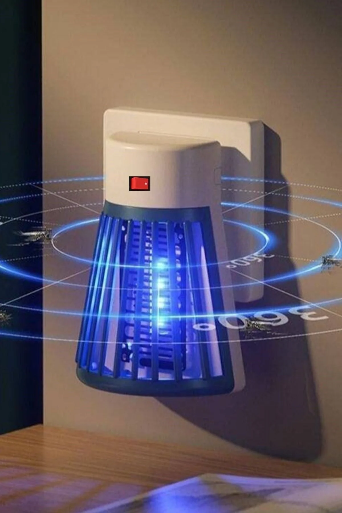 Priz tipi 1W UV ışıklı makine formunda tehlikeli olmayan sinek öldürücü lamba - Süpermarket