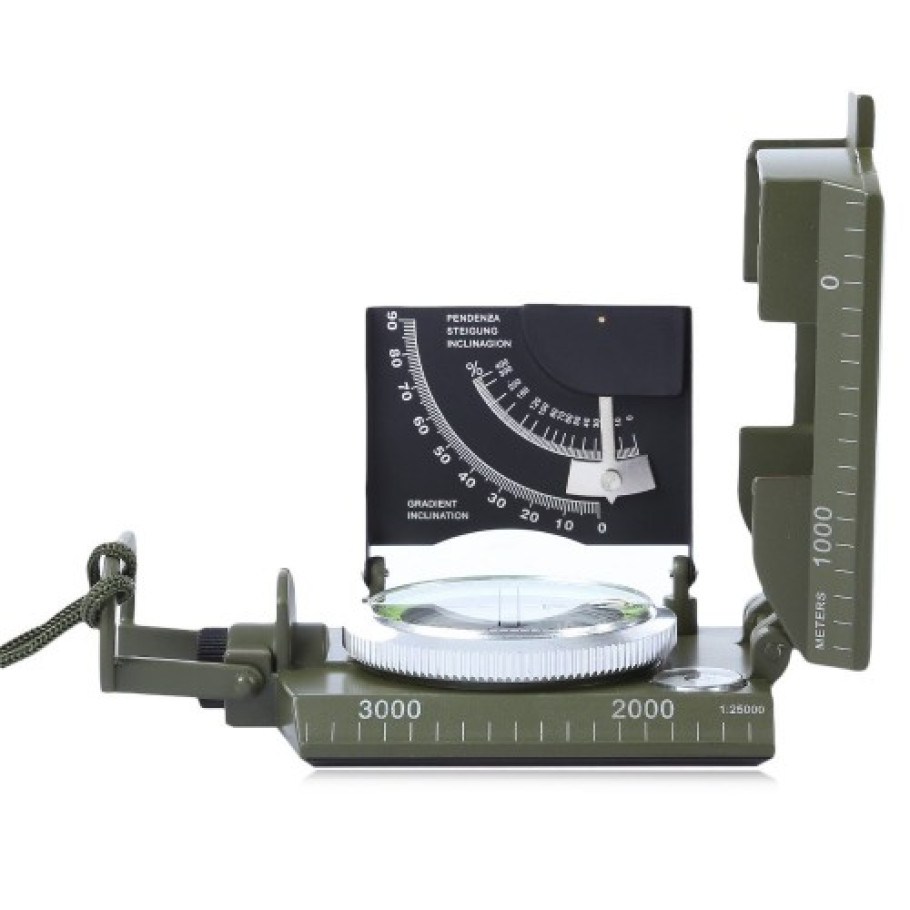 Prizmatik Suya Dayanıklı Işıltılı Pusula Ile Kılıfı Askeri Ordu K