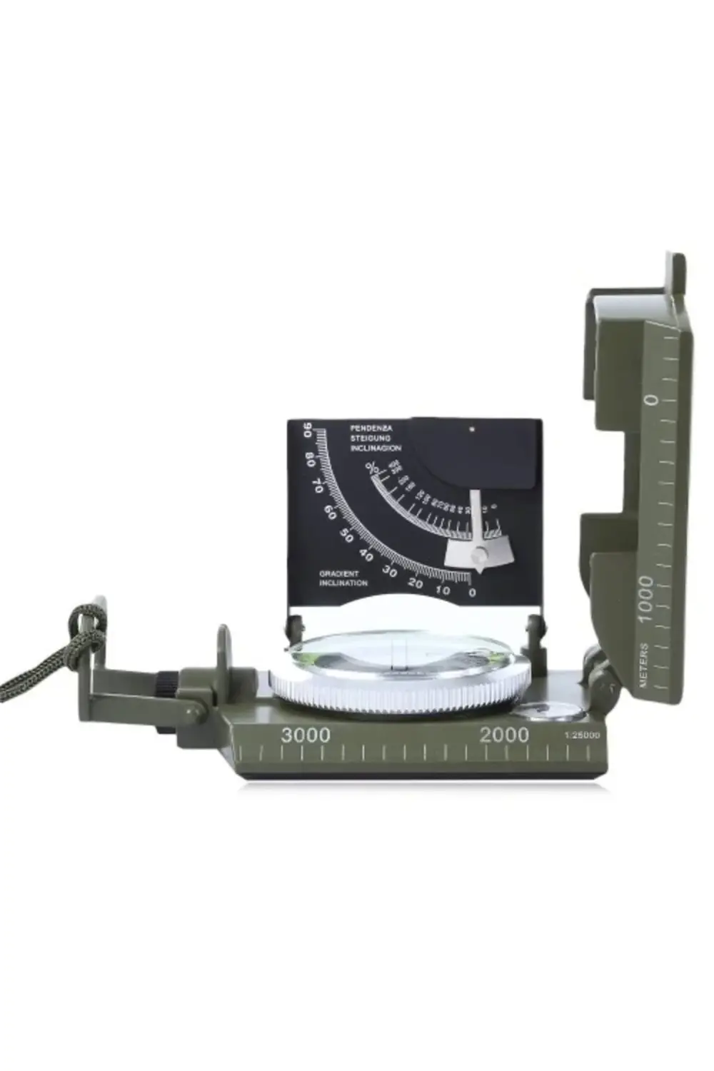 Prizmatik Suya Dayanıklı Işıltılı Pusula Ile Kılıfı Askeri Ordu K