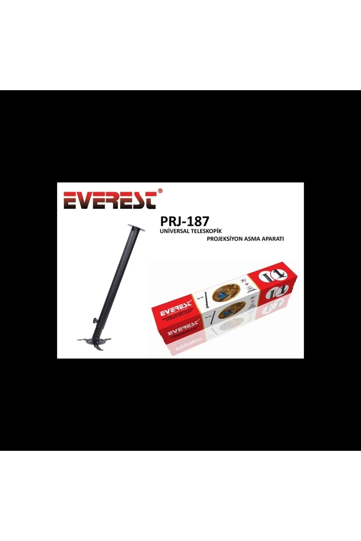 Prj-187, Teleskopik Ayak (63-102cm), 13kg Taşıma, Projeksiyon, As