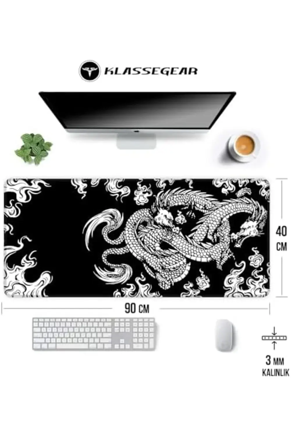 Pro - 10 Farklı Model Dikişli Kenar 90x40 cm Oyuncu Gaming Mouse