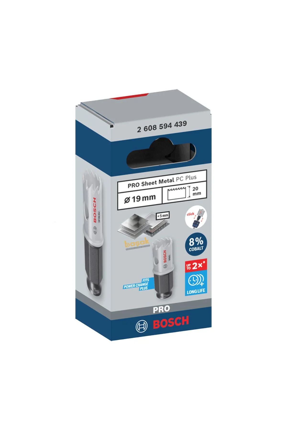 Pro 19 mm İnox ve Çelik Kesim Panç 2608594439