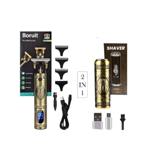 Pro 2 İn 1 Vintage Traş Makinesi Şarjlı Dijital Göstergeli Alimin