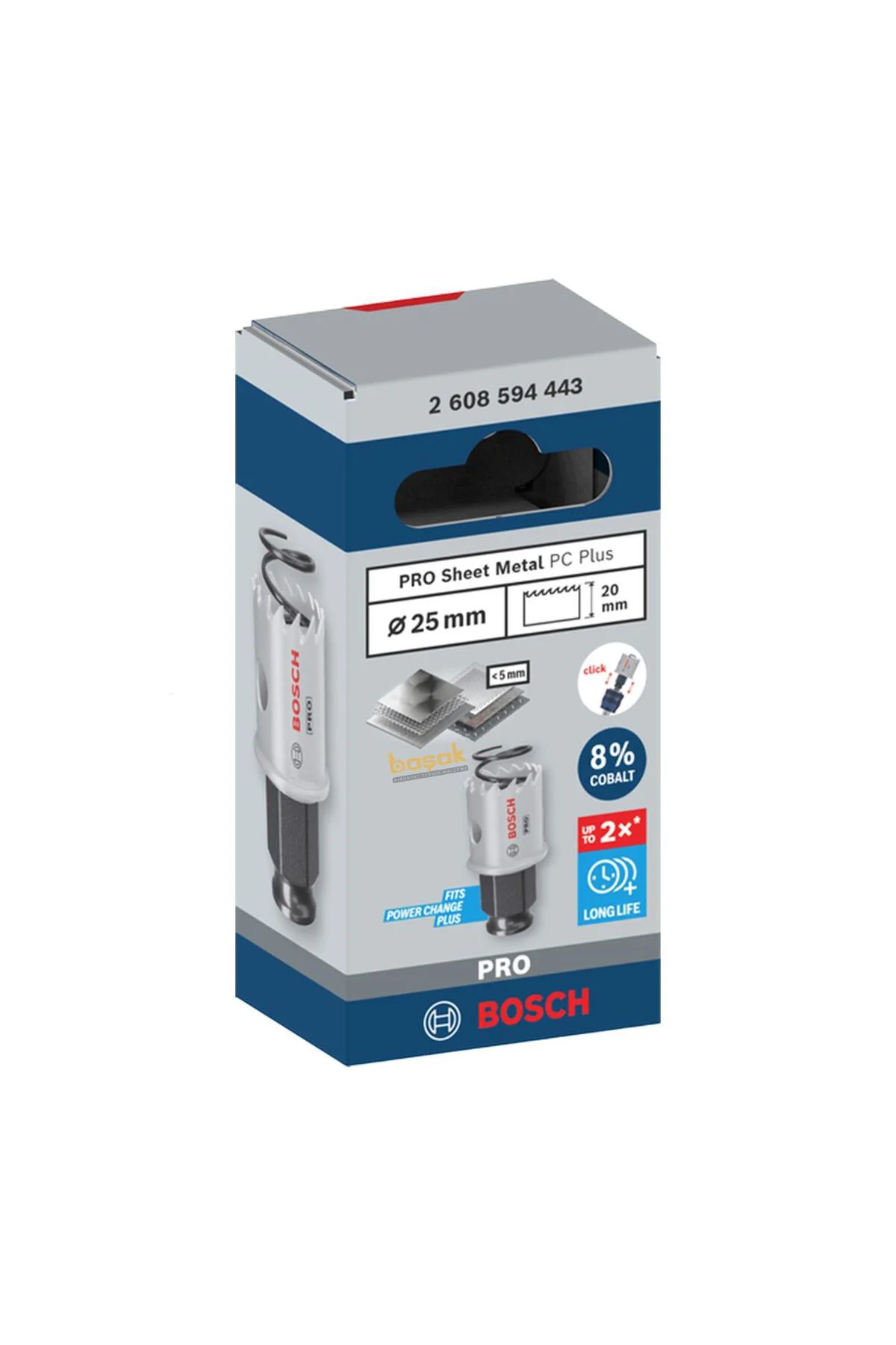 Pro 25 mm Yaylı İnox ve Çelik Kesim Panç 2608594443