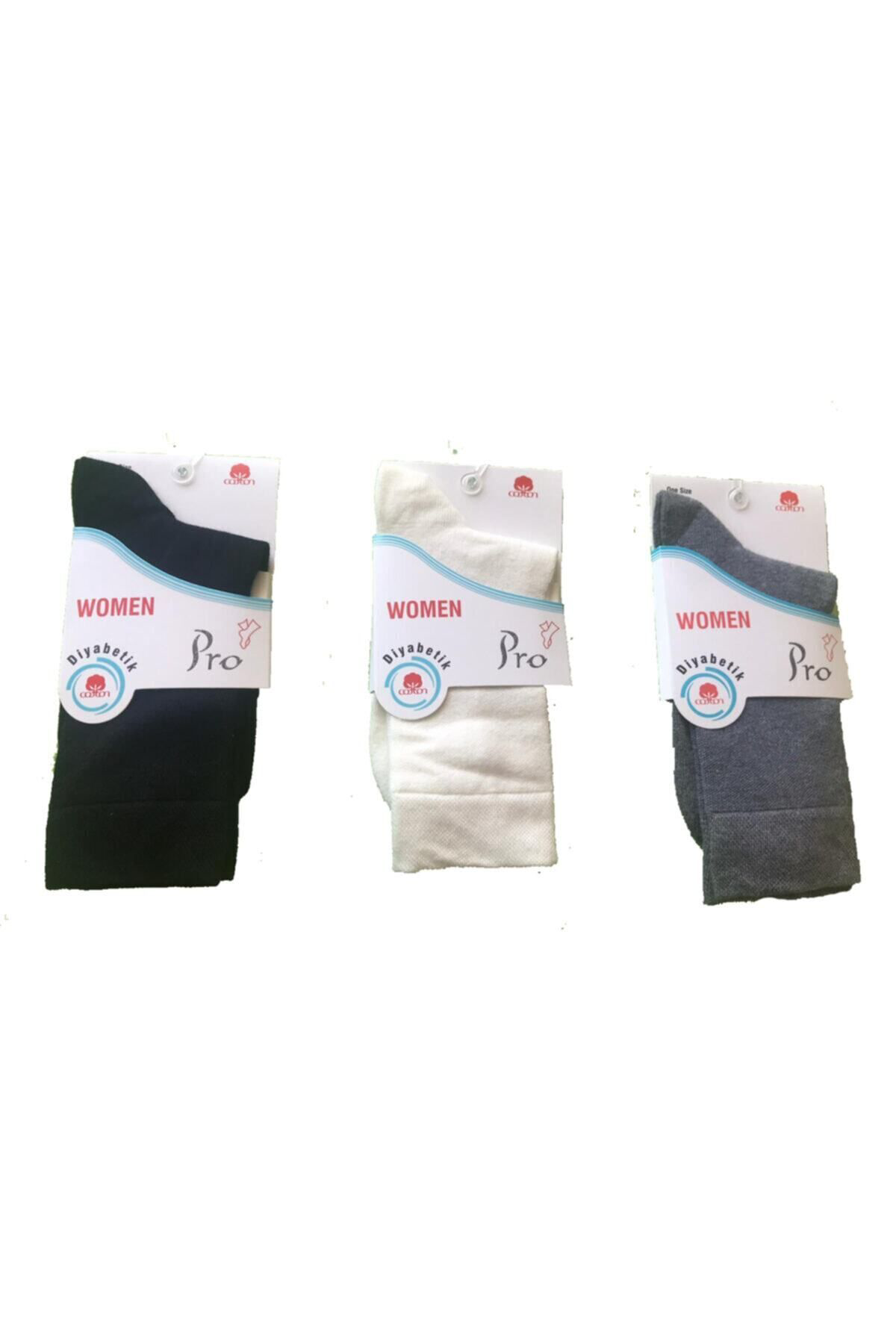 Pro 3 Çift Dikişsiz Diyabetik Çorap