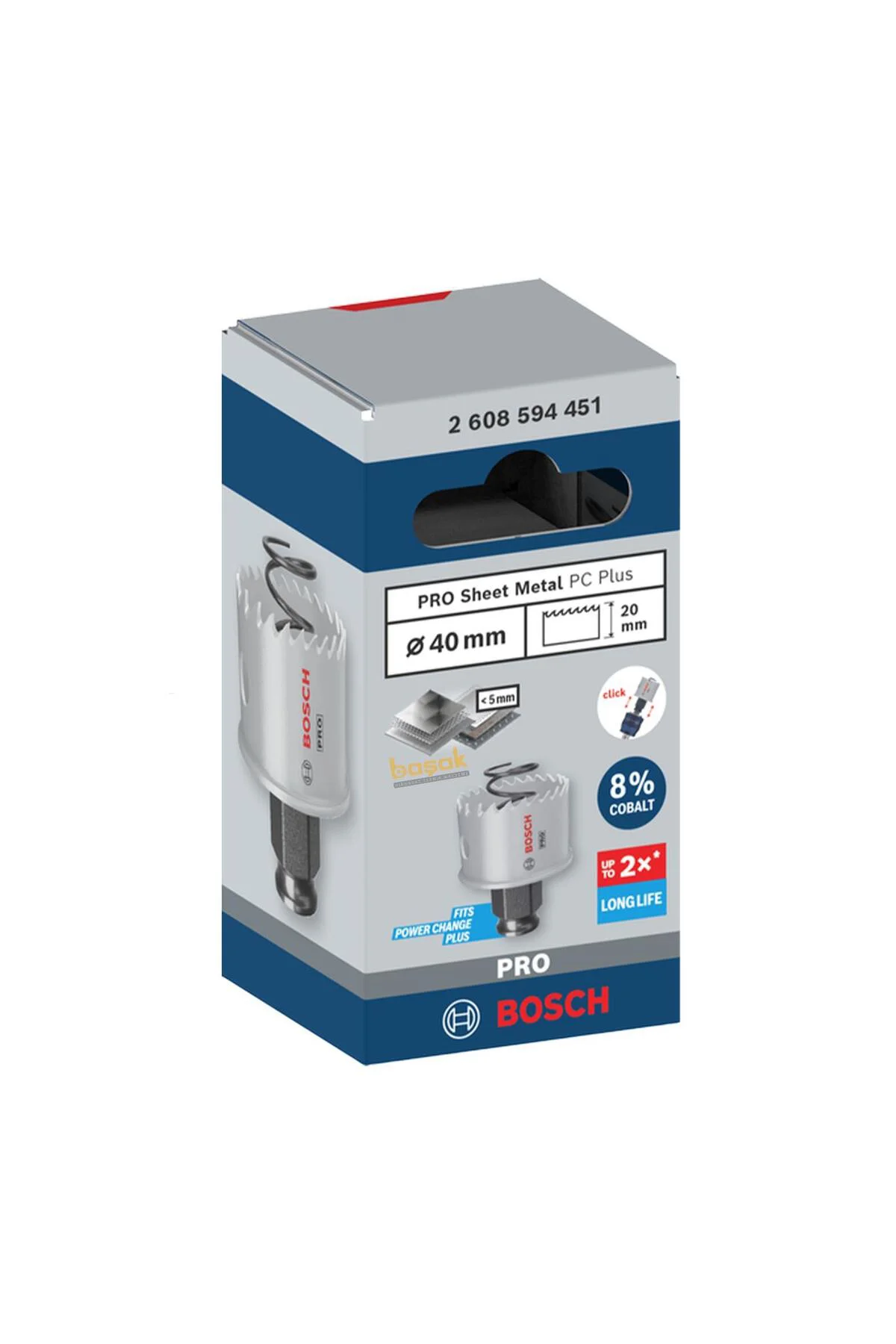 Pro 40 mm Yaylı İnox ve Çelik Kesim Panç 2608594451