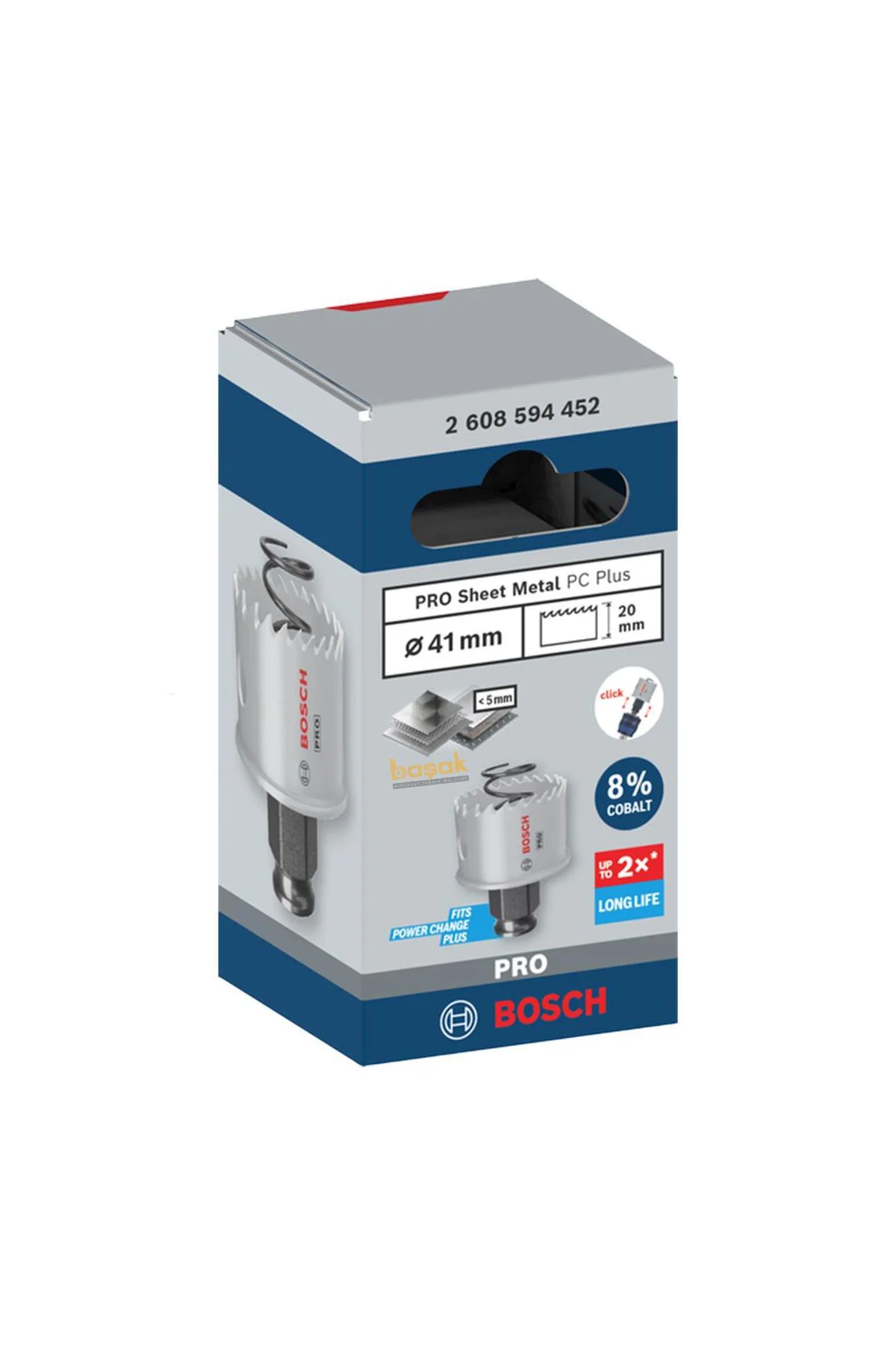 Pro 41 mm Yaylı İnox ve Çelik Kesim Panç 2608594452