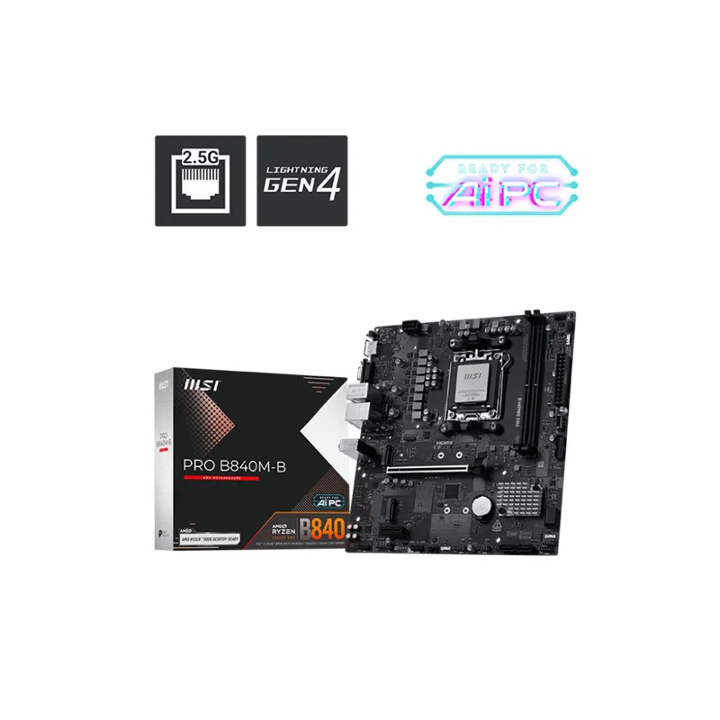 PRO B840M-B DDR5 Anakart – MSI AM5 ile Uyumlu, 8000MT/S DDR5 Destekli Micro-ATX Anakart Fiyatı, Yorumları ve Özellikleri