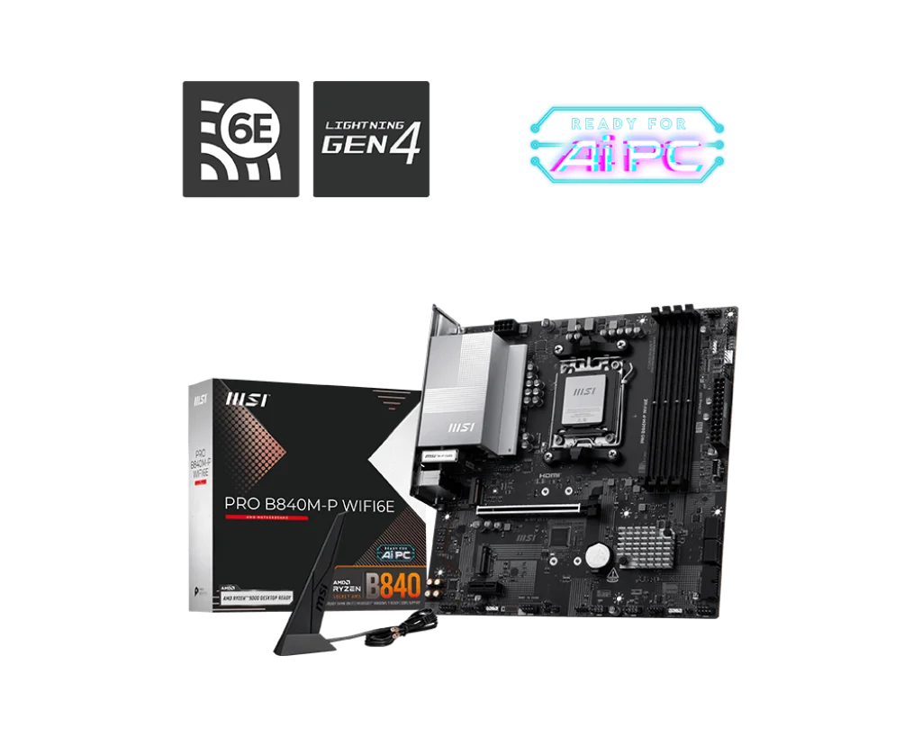 PRO B840M-P WIFI6E AM5 DDR5 8000MHZ(OC) HDMI ,2X M.2 USB 5 GBS 2.5G LAN WI-FI 6E MATX Fiyatı, Yorumları ve Özellikleri