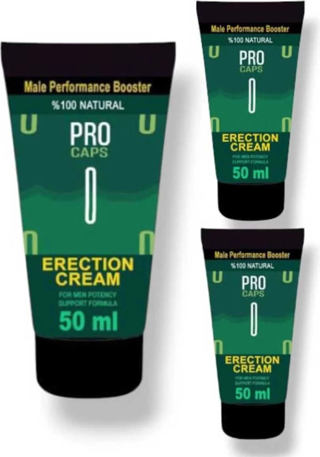 Pro Caps Cream Erkek Kremi - 50 ml (3'lü Paket) | Erkek Cildi İçin Özel Bakım